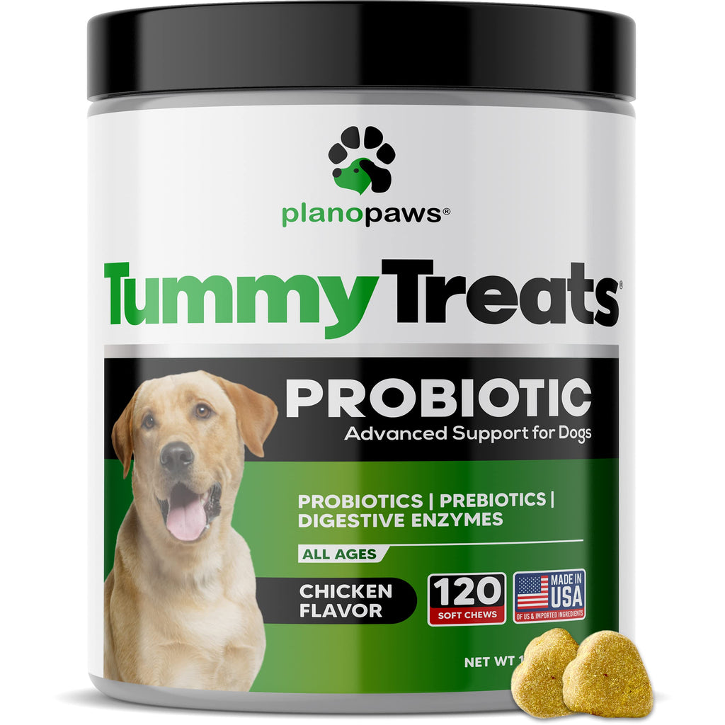 Planopaws Tummy Treats Probiotic for dogs on a white background