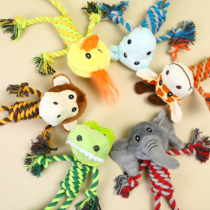 Interactive Plush Squeaky Dog Toy for Chewing & Play