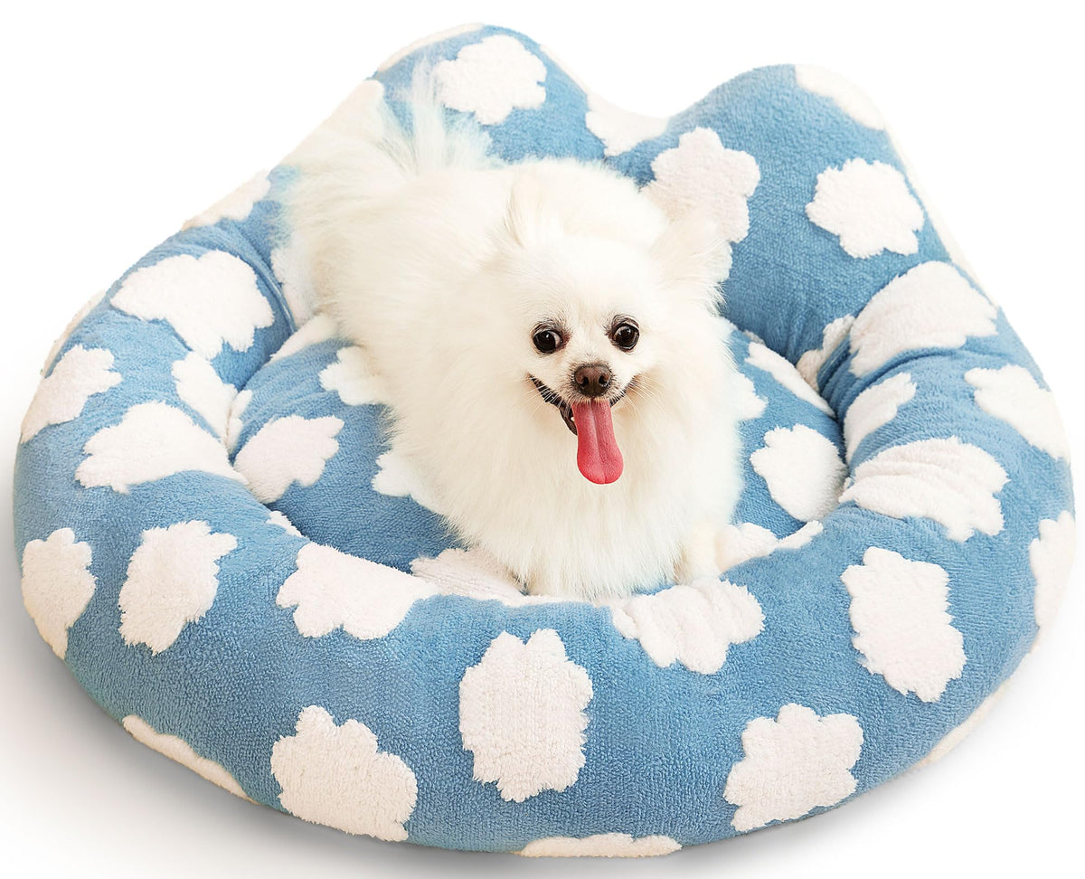 Cat Ear Memory Foam Dog & Cat Bed — Washable, Waterproof Liner (Medium, 30x30x8")