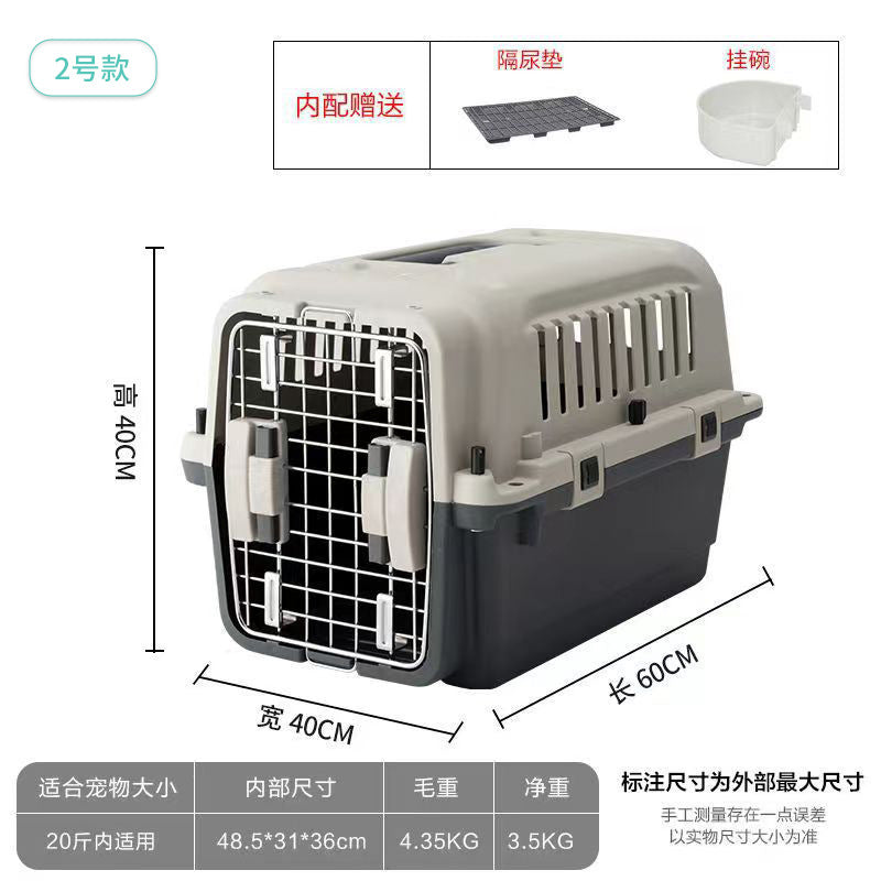 Portable Pet Airline Carrier for Dogs & Cats
