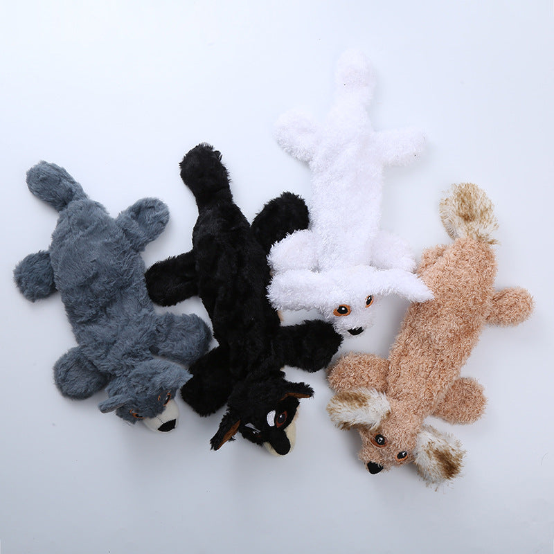 Plush Leather Barking Dog Toy with Sound