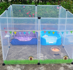 Transparent Pet Fence & Play Enclosure