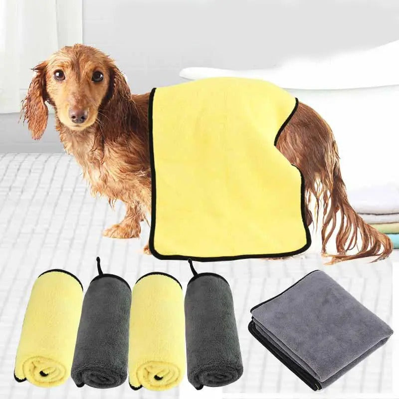 Oversized Quick-Dry Absorbent Pet Towel for Dogs & Cats