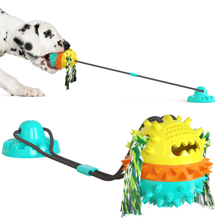 Suction Cup Dog Tug Toy – Durable TPR Interactive Toy for Dogs of All Sizes