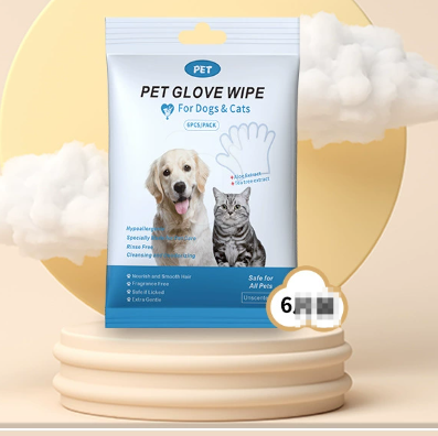 Pet Grooming Wipes & Cleaning Gloves for Dogs & Cats