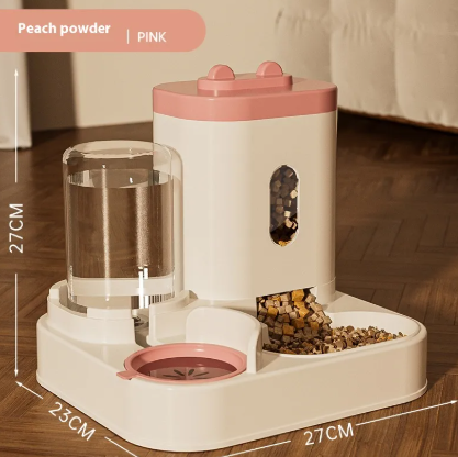 Slide-Cover Automatic Pet Feeder & Water Dispenser for Dogs & Cats
