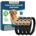 VICSOM flea and tick collar for dogs with packaging and collars displayed.