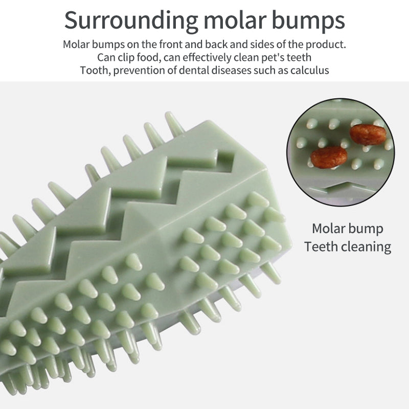 Pet tooth cleaning product with molar bumps on a white background