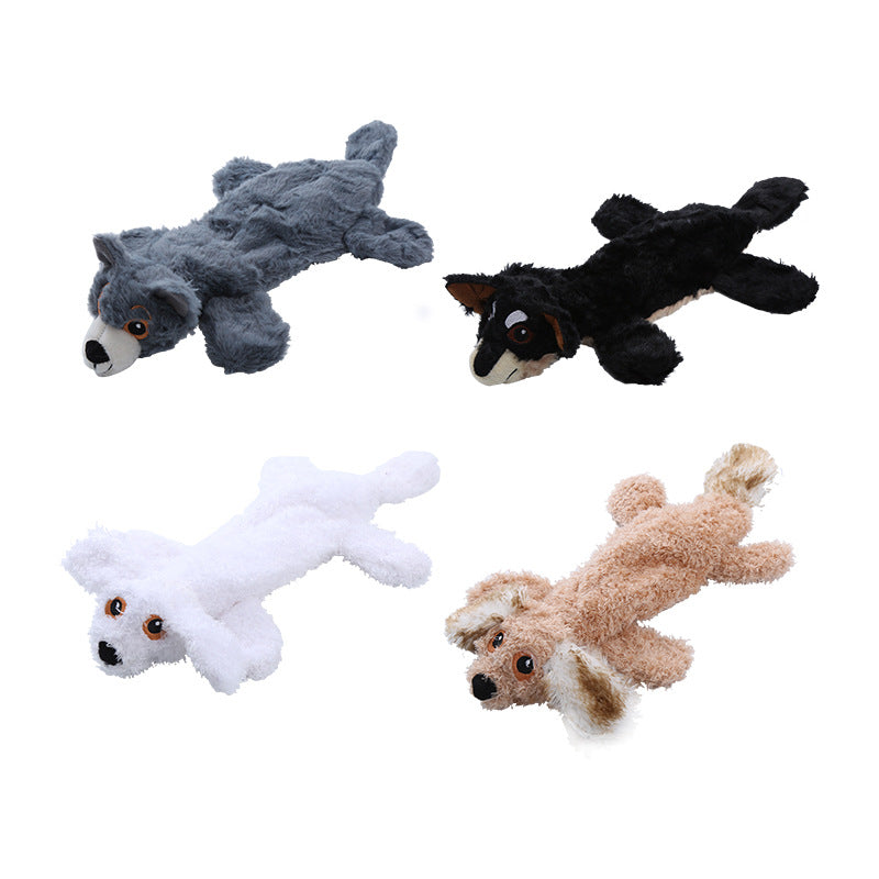 Plush Leather Barking Dog Toy with Sound
