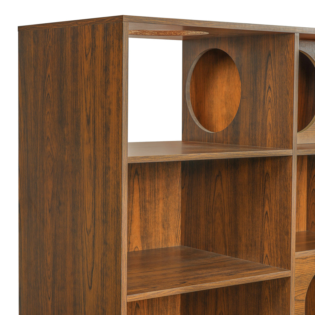 2-in-1 Cat House Bookshelf & Display Cabinet