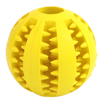 Yellow textured ball on a white background
