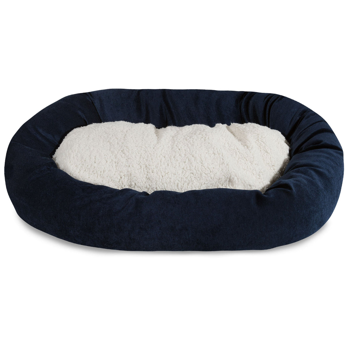 Majestic Pet Villa Collection Sherpa Bagel Dog Bed — Outdoor Polyester, Washable (Oversize 52")