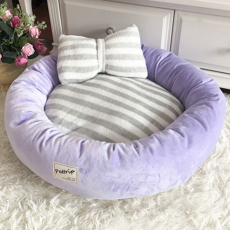 Soft Fleece Pet Nest Bed – Cozy Cushion for Dogs & Cats