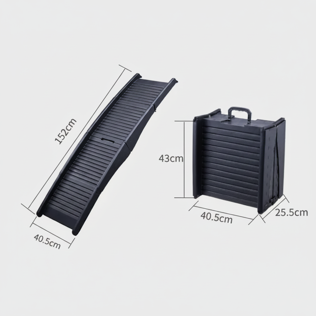 Folding Non-Slip Pet Stairs & Dog Ladder for Cars, Beds & Sofas