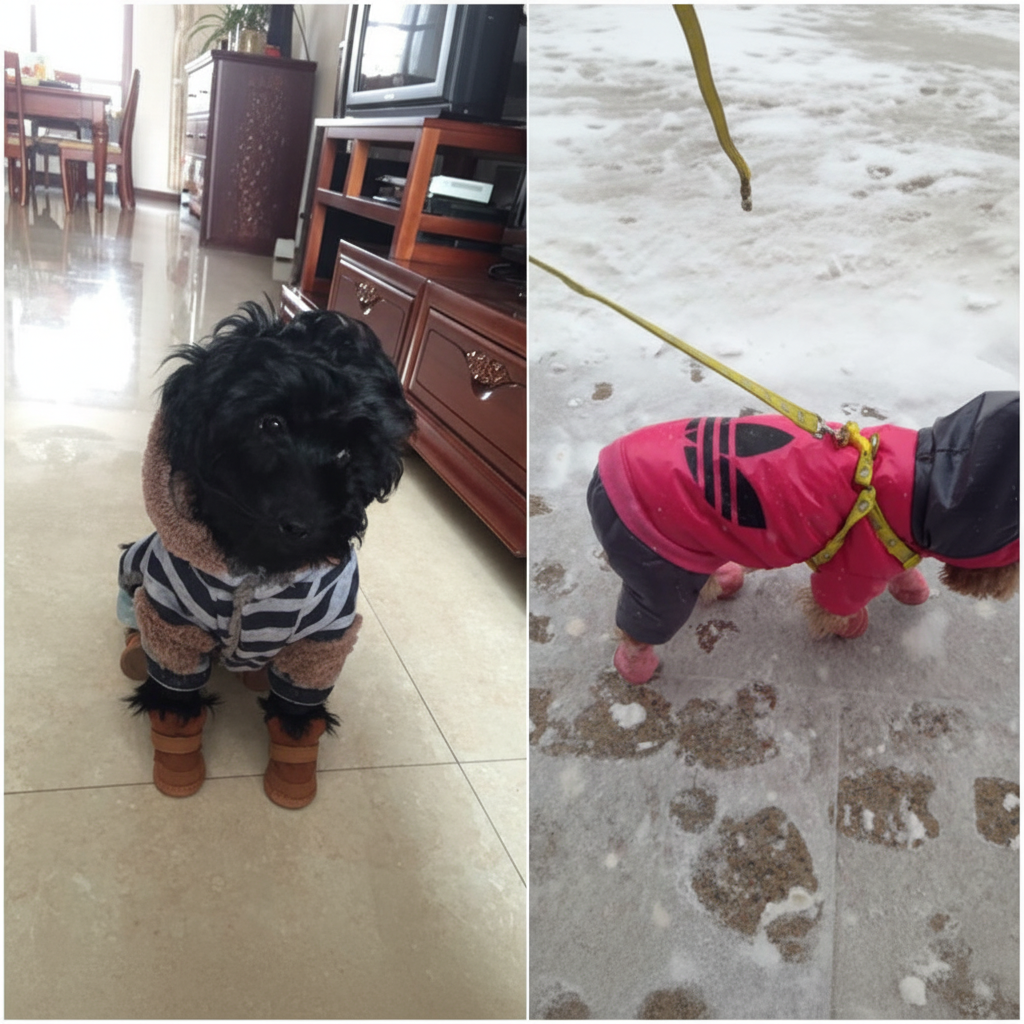 Soft Cotton Pet Boots – Non-Slip Winter Shoes for Dogs & Cats