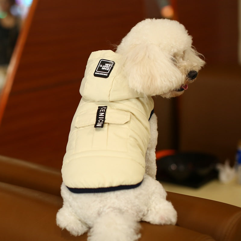 Thickened Polyester Dog Winter Vest in European Style