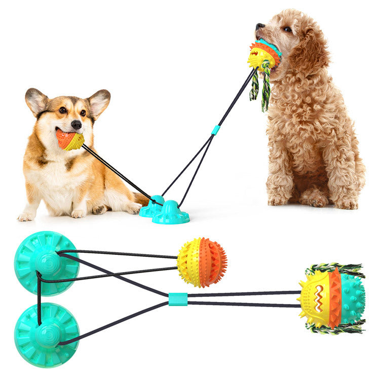 Suction Cup Dog Tug Toy – Durable TPR Interactive Toy for Dogs of All Sizes