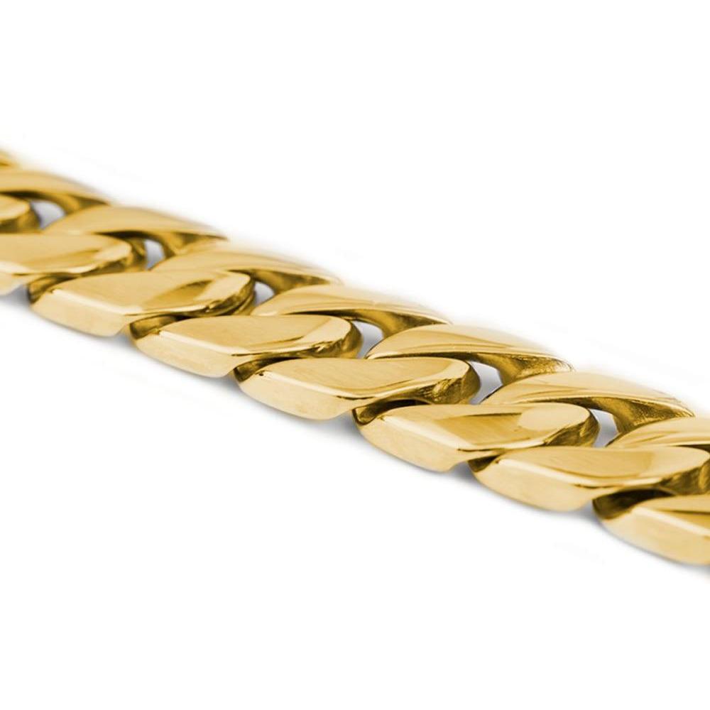 Gold chain on a white background