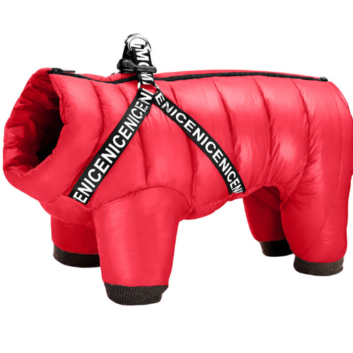PP Cotton Winter Dog & Cat Outfit — Warm Four-Leg Suit for Small Breeds (S–2XL)