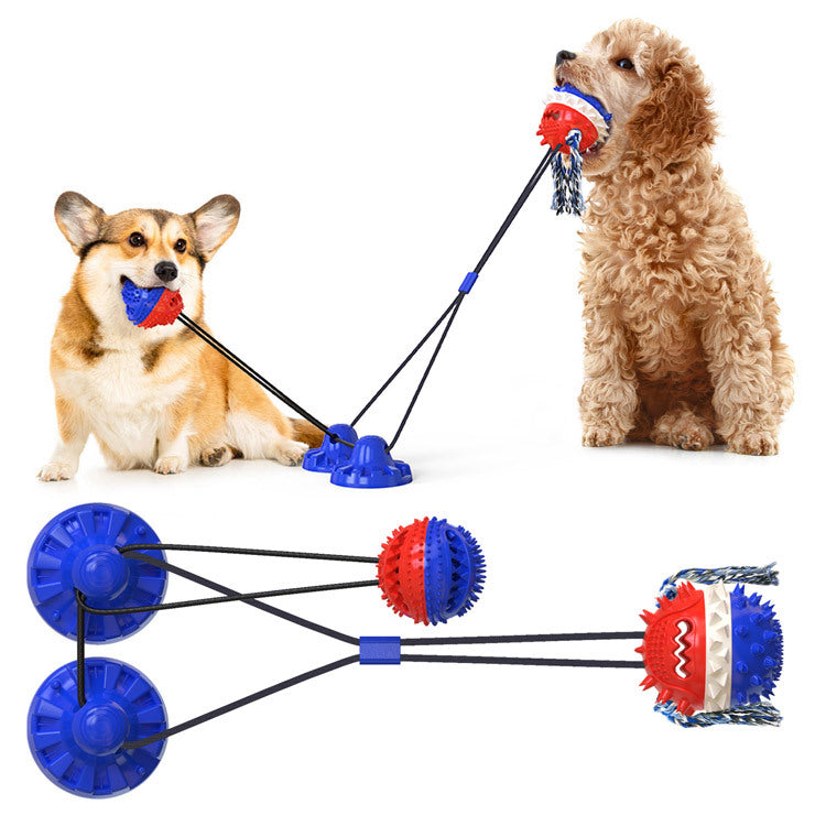 Suction Cup Dog Tug Toy – Durable TPR Interactive Toy for Dogs of All Sizes