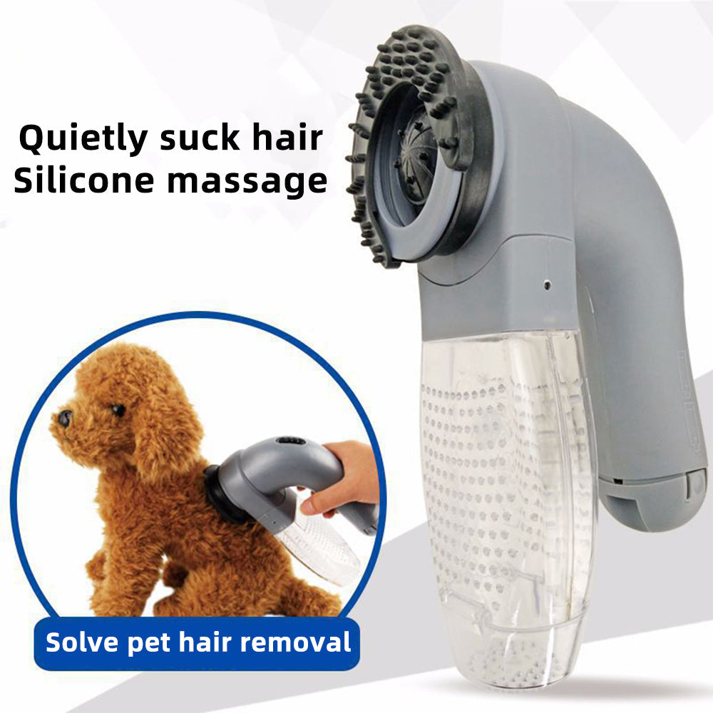 Electric Pet Hair Vacuum & Massage Brush for Dogs and Cats