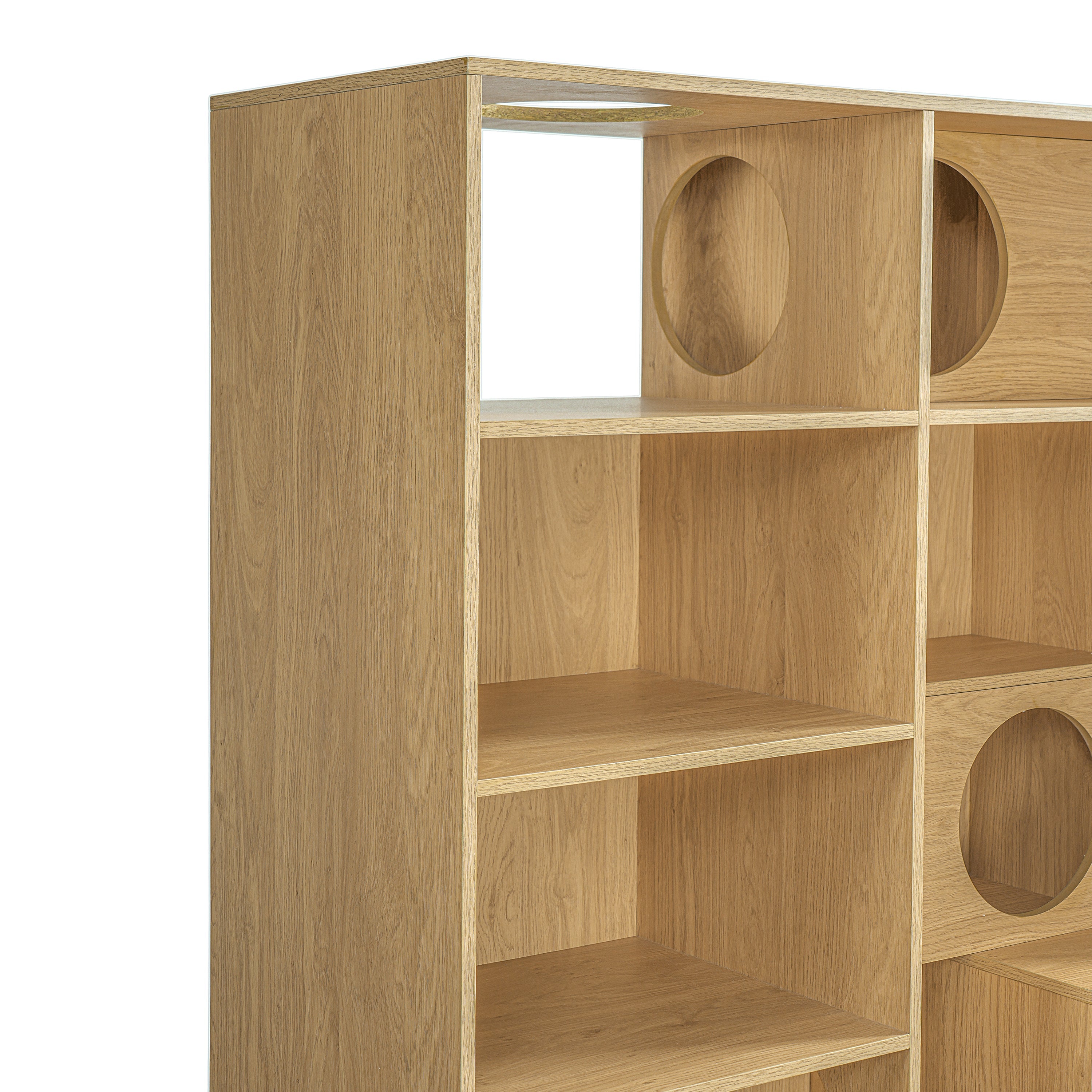 2-in-1 Cat House Bookshelf & Display Cabinet