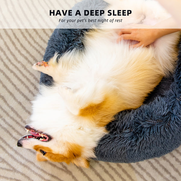 Anti-Anxiety Donut Pet Bed – Washable & Fluffy
