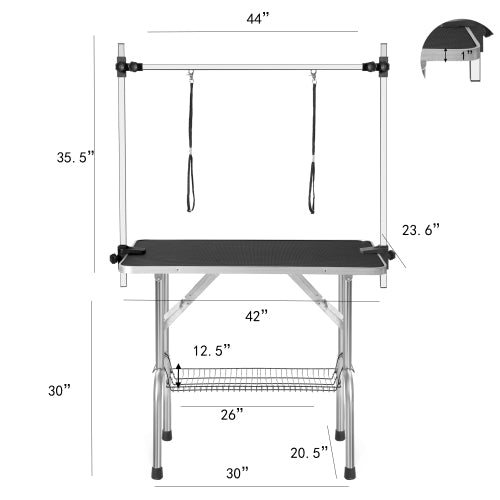 Folding Dog Grooming Table – Heavy Duty Stainless Steel