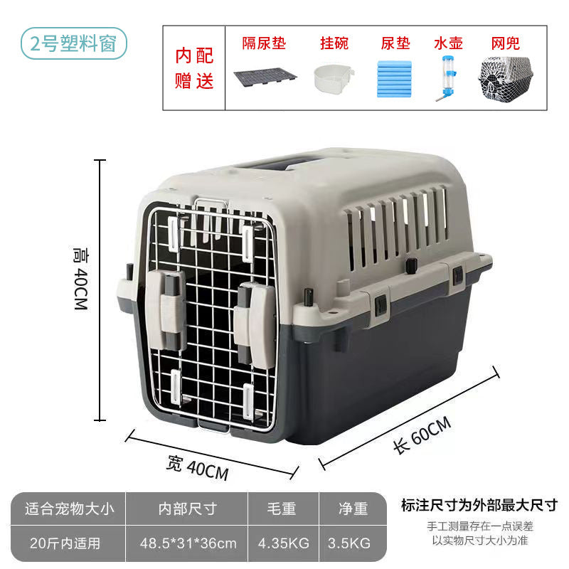 Portable Pet Airline Carrier for Dogs & Cats