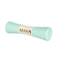 Mint green and beige textured roller on a white background