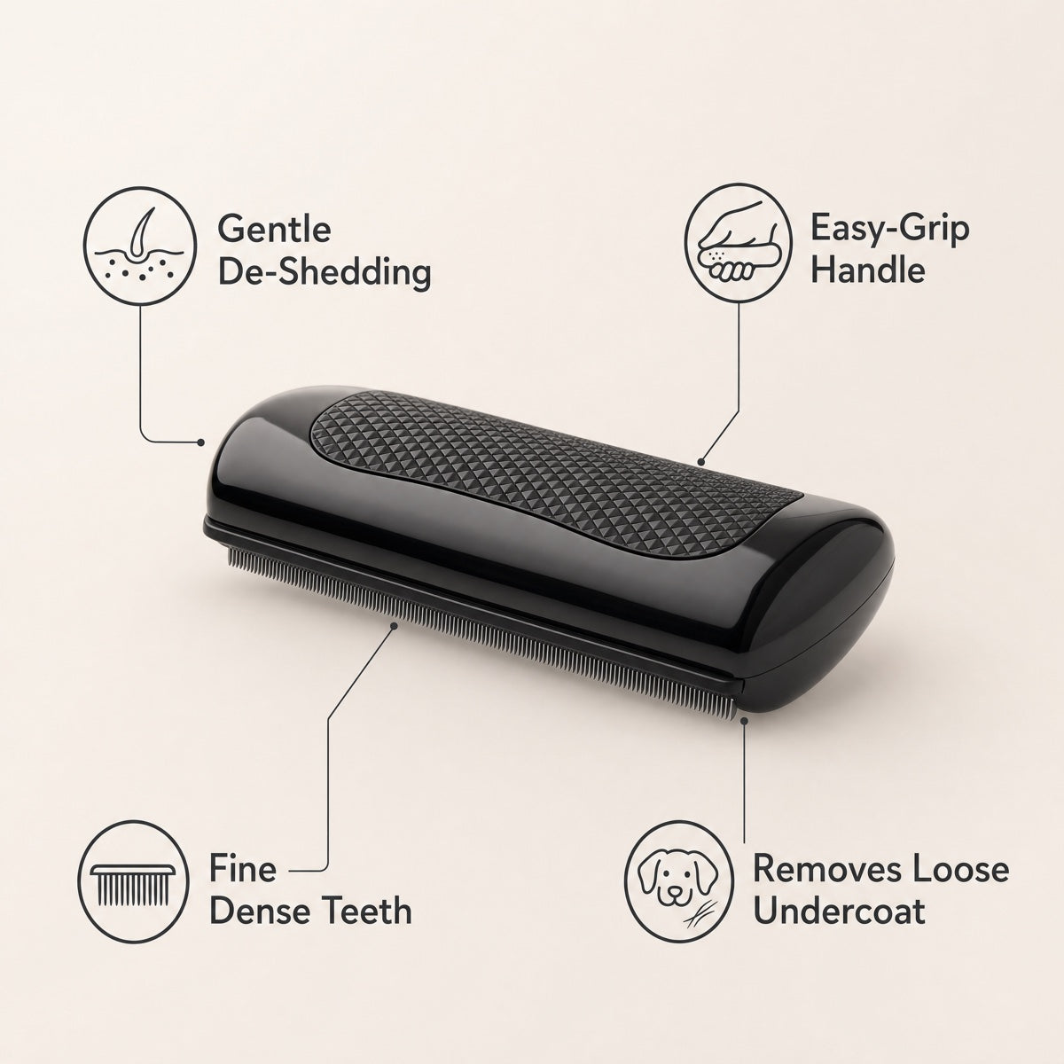 Dual-Sided Grooming Comb for Horses & Large Animals (TPR & ABS)