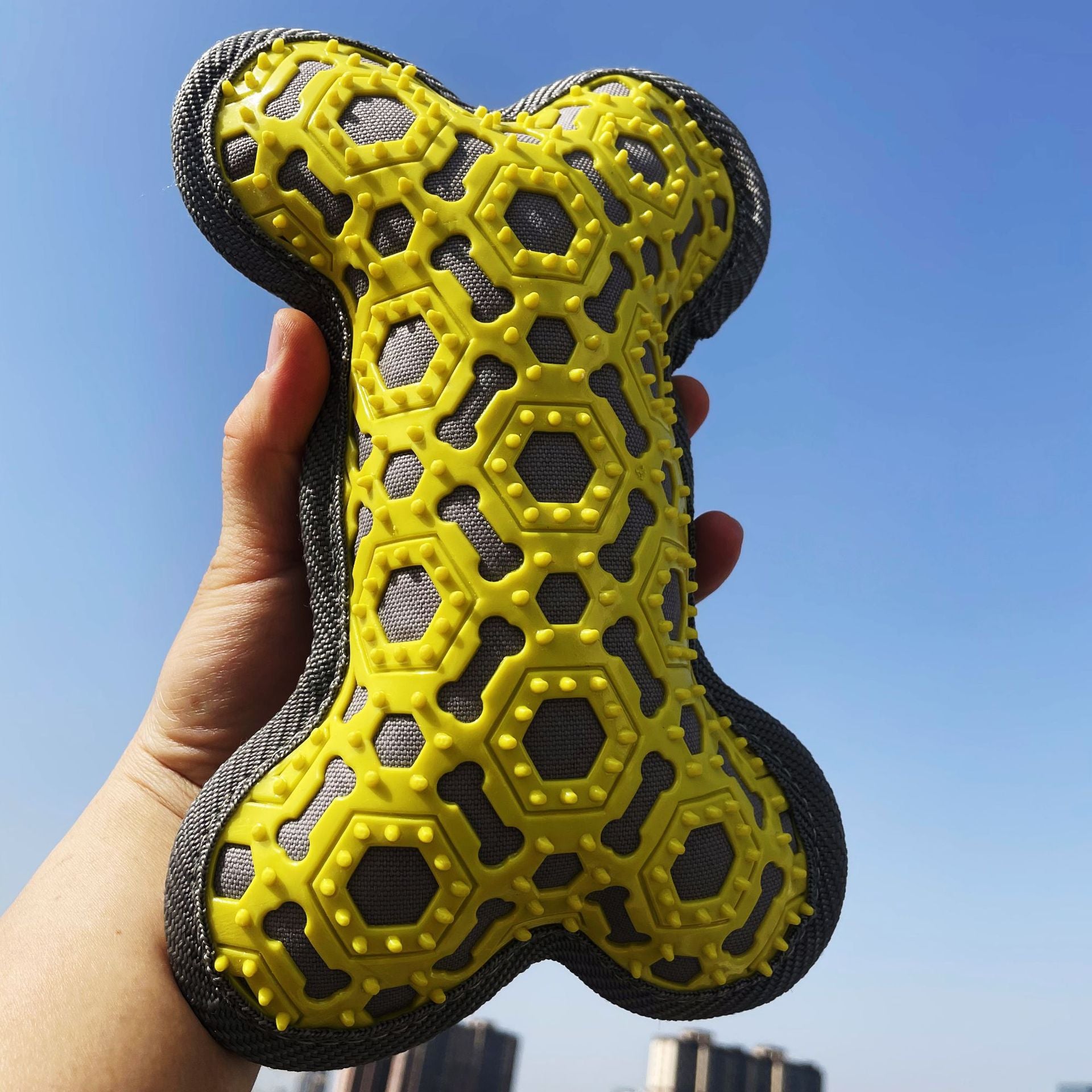 Squeaky Bone Dog Toy – Bite-Resistant Oxford Cloth
