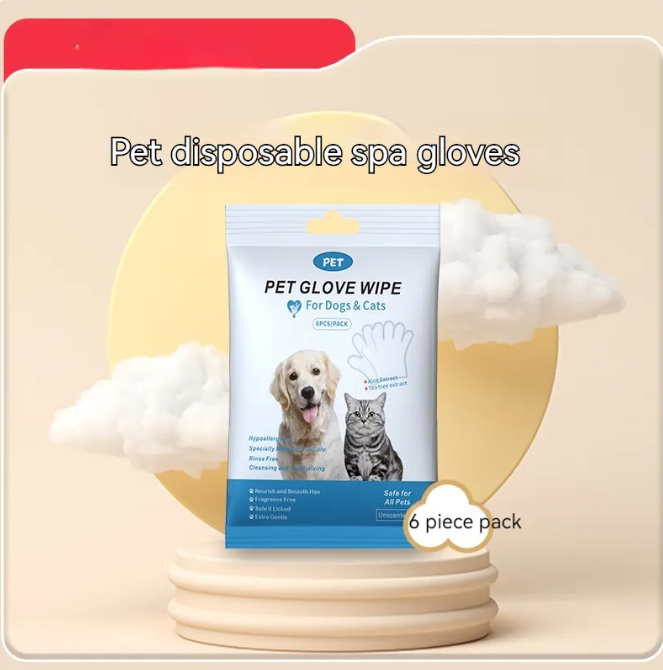 Pet Grooming Wipes & Cleaning Gloves for Dogs & Cats