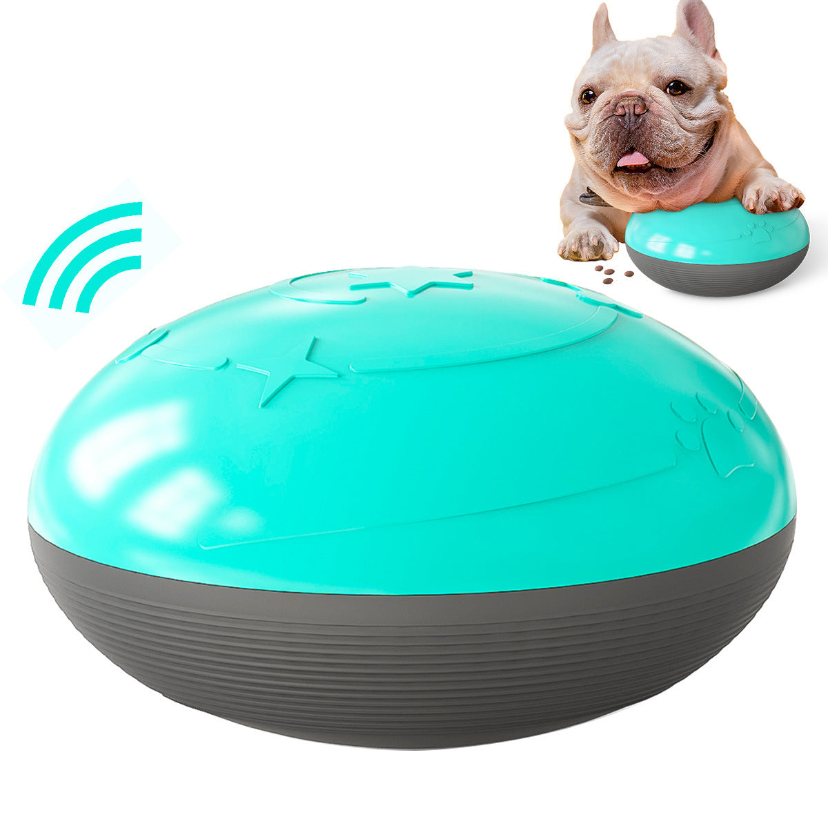 Chew-Resistant Sound Ball & Slow Feeder Toy for Dogs & Cats — 150mm (Yellow, Blue, Green)