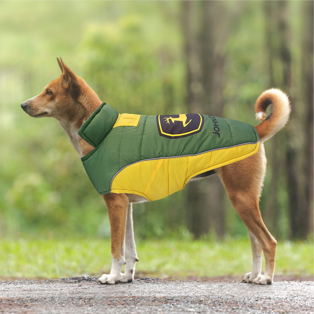 John Deere Licensed Puffer Vest for Dogs & Cats