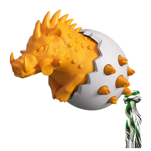 Wild Boar Egg Dog Chew Toy (TPR & Nylon, 5 Colours)