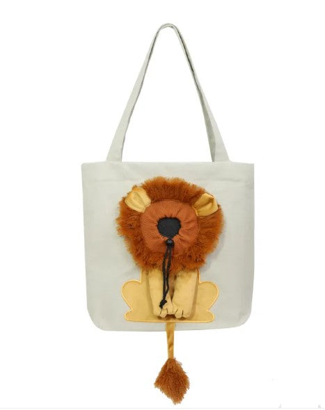 Lion Design Soft Pet Carrier Bag (Breathable, Small & Large)