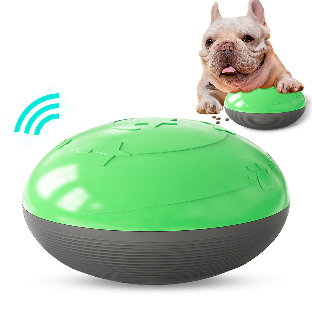 Chew-Resistant Sound Ball & Slow Feeder Toy for Dogs & Cats — 150mm (Yellow, Blue, Green)