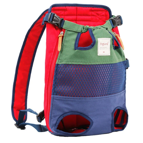 Canvas Front & Back Pet Carrier Backpack for Small Dogs