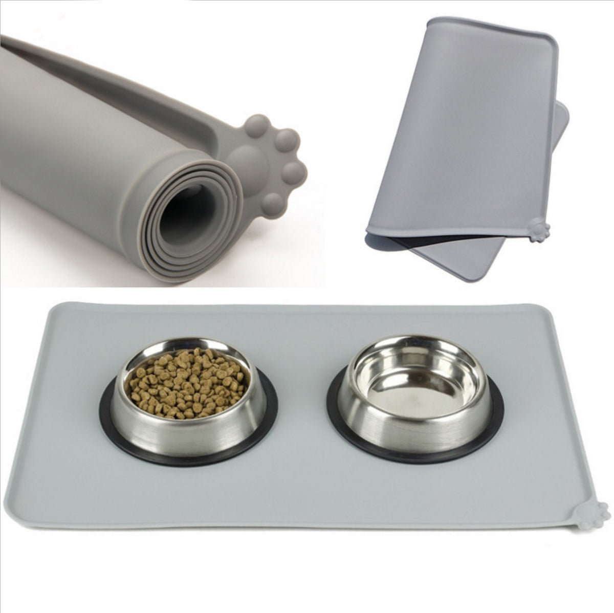 Waterproof Silicone Pet Feeding Mat (47 × 29.5cm)