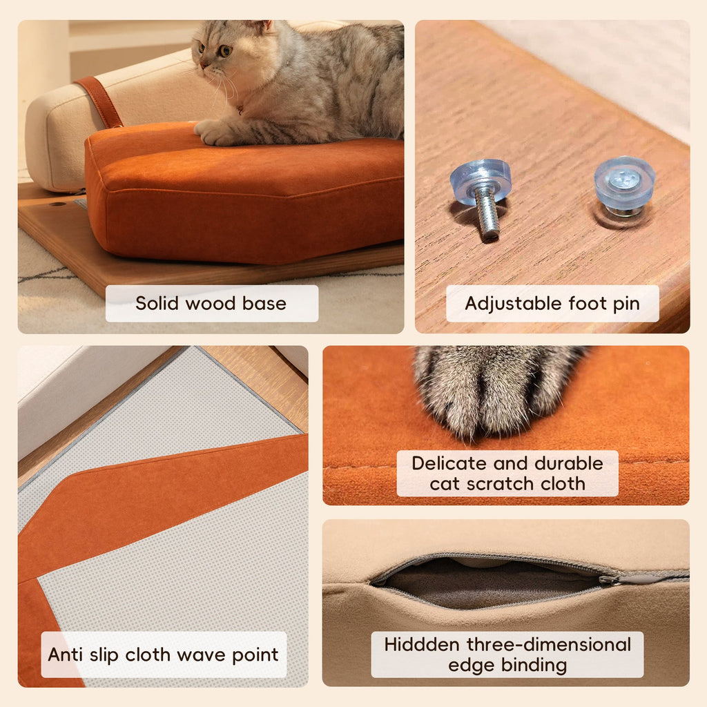 Oak Veneer Wooden Pet Bed – Furniture-Grade