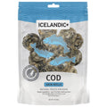 Package of Icelandic Cod Skin Rolls for dogs on a white background