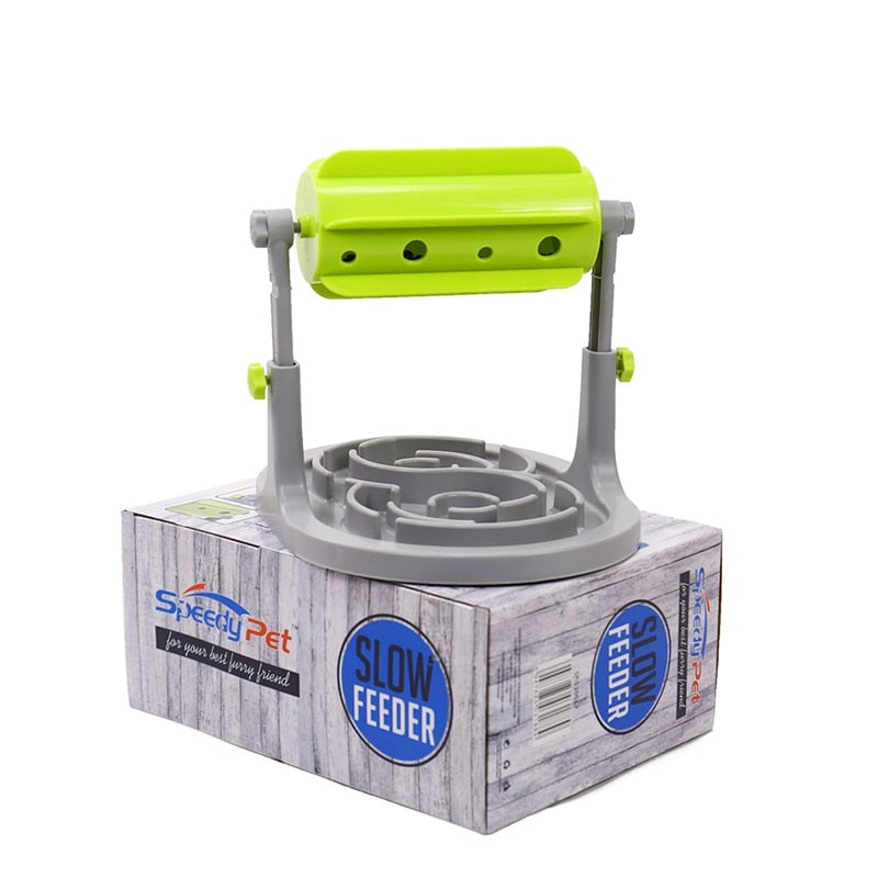 Drum-Style Food Dispenser & Slow Feeder for Cats & Small Dogs