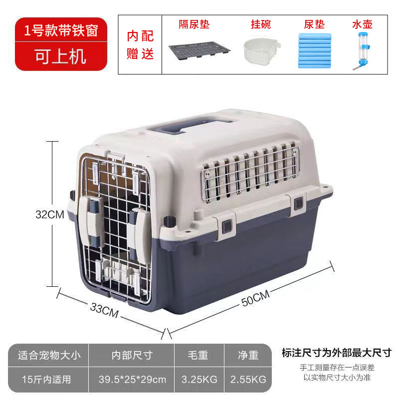 Portable Pet Airline Carrier for Dogs & Cats