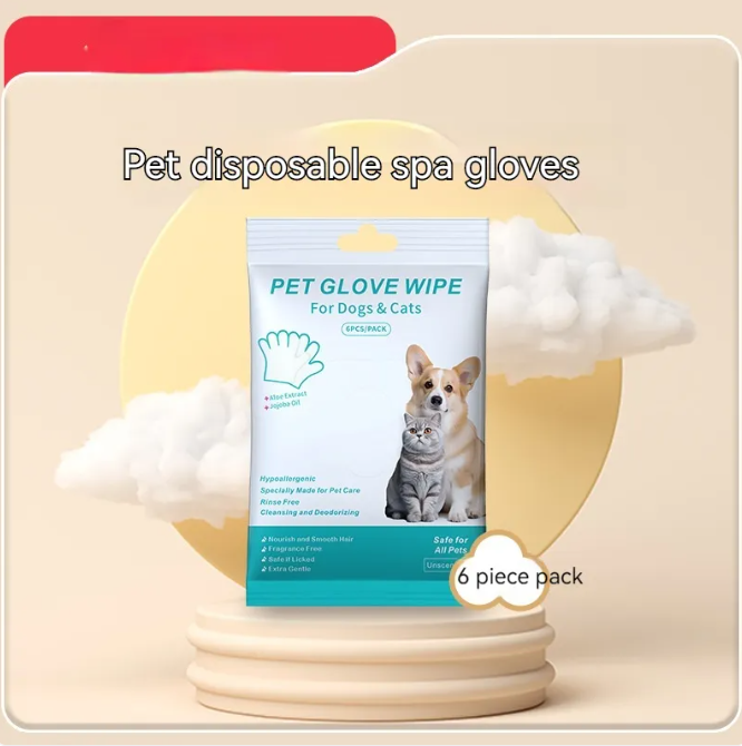 Pet Grooming Wipes & Cleaning Gloves for Dogs & Cats