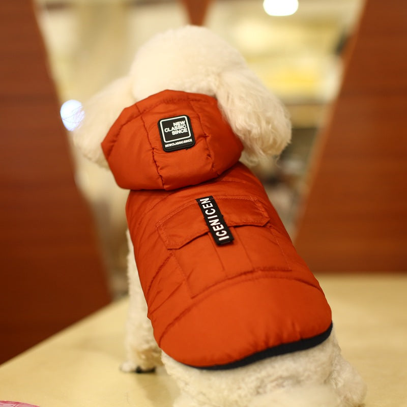 Thickened Polyester Dog Winter Vest in European Style