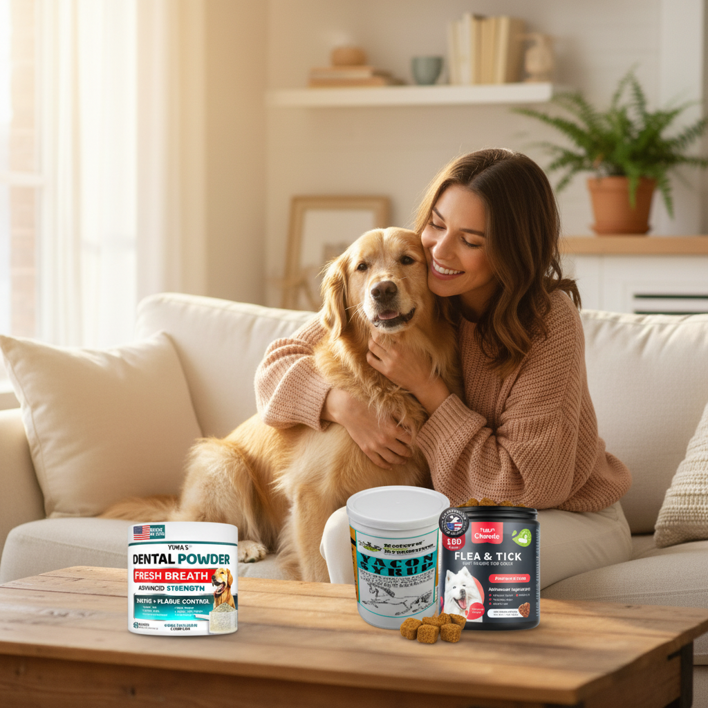 🐾 Daily Health & Hygiene Pack – Fresher Breath, Flea-Free & Gut Health for Dogs