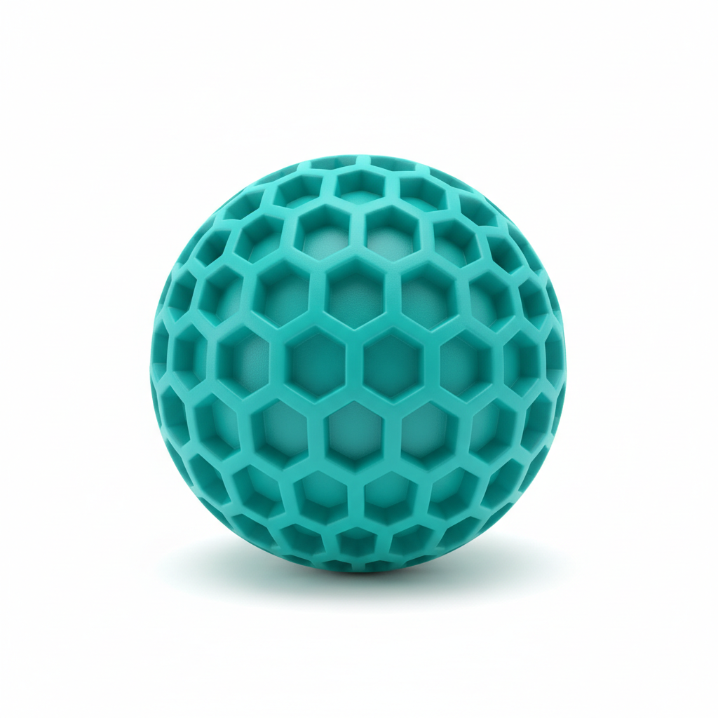 Teal Squeaky Dog Ball
